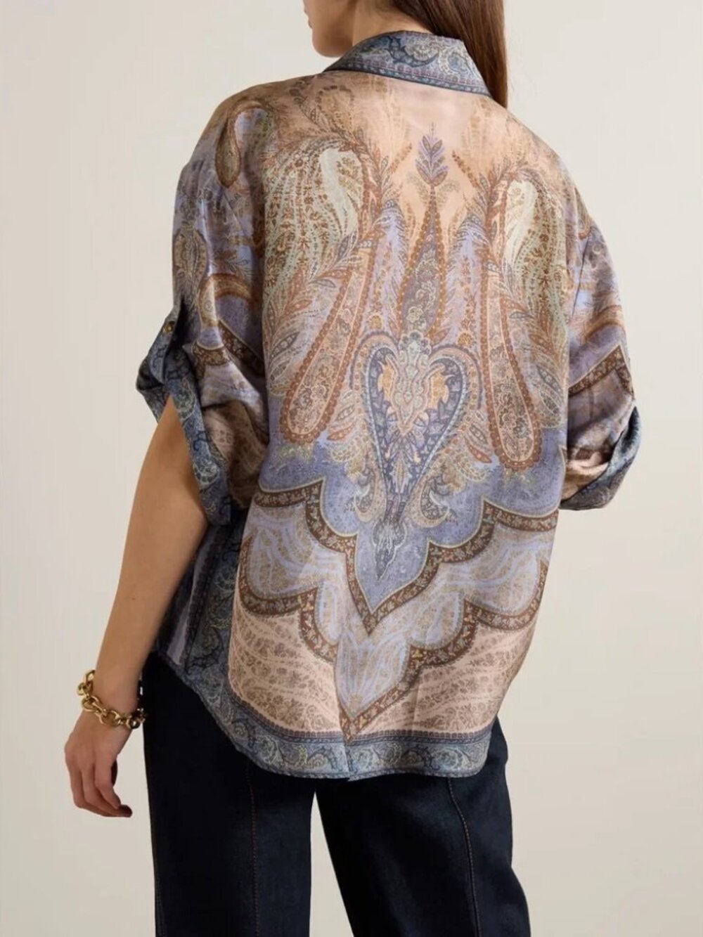 Zimmermann Wanderlust Paisley Silk Blouse  Sz 3, US 10 NWT - Picture 2 of 11
